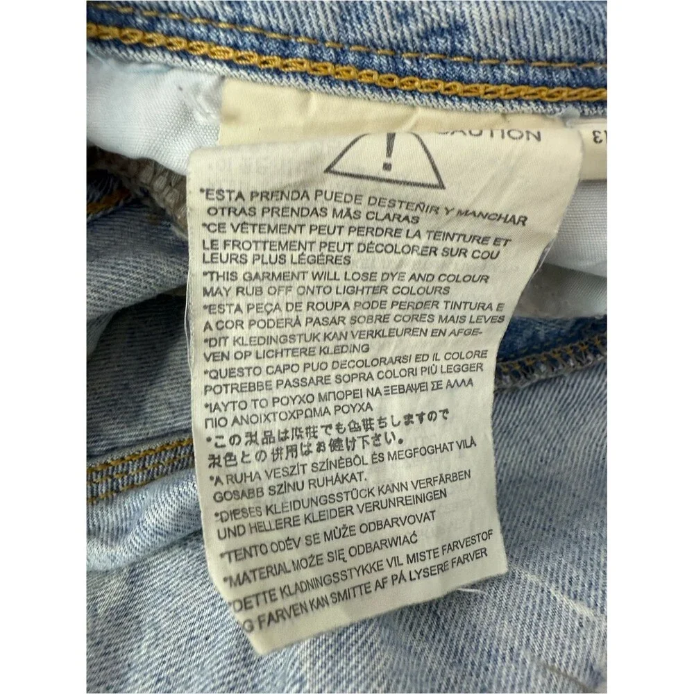 Original denim factory Distressed Light Wash Denim Shorts - Women